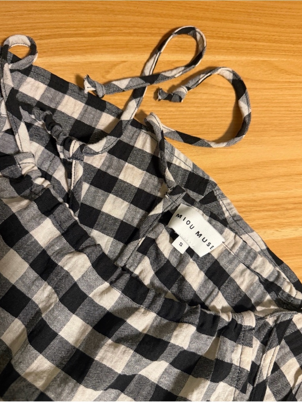 Gingham Drawstring Tank - Picture 6 of 6